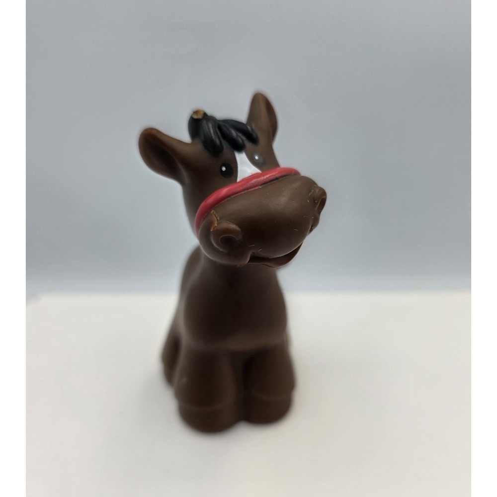 Vintage 1997 Fisher Price Little People Dark Brown Horse Farm Animal Figure